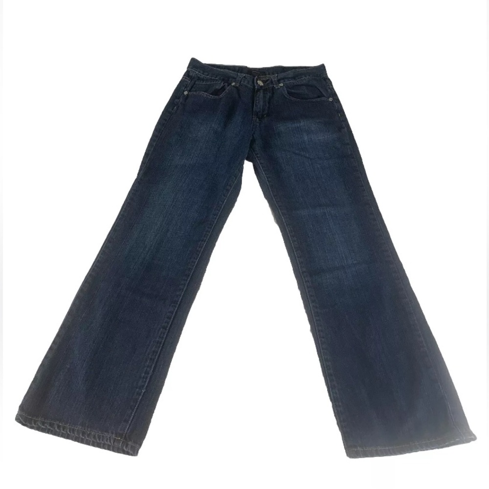 Bogari Womens Dark Wash Straight Leg‎ Jeans Size 10 Mid Rise 5 pocket classic